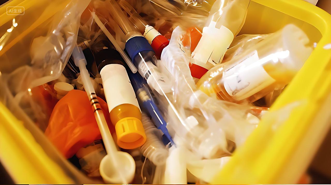 垃圾分类医疗废物素材图AI