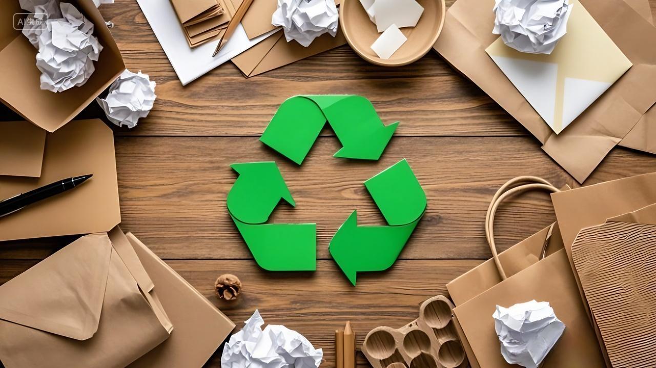 垃圾分类环保回收标识AI