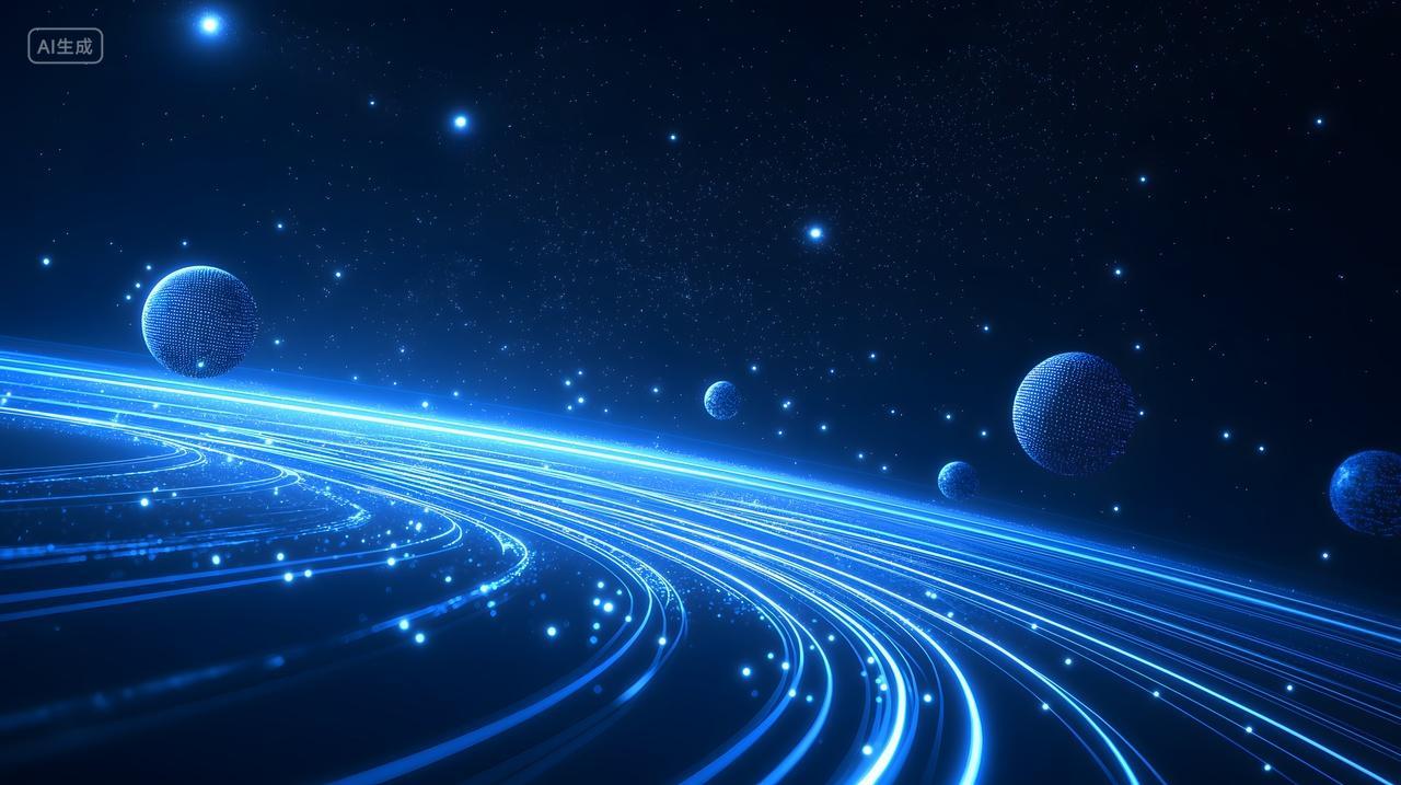 蓝色科技星球片头背景