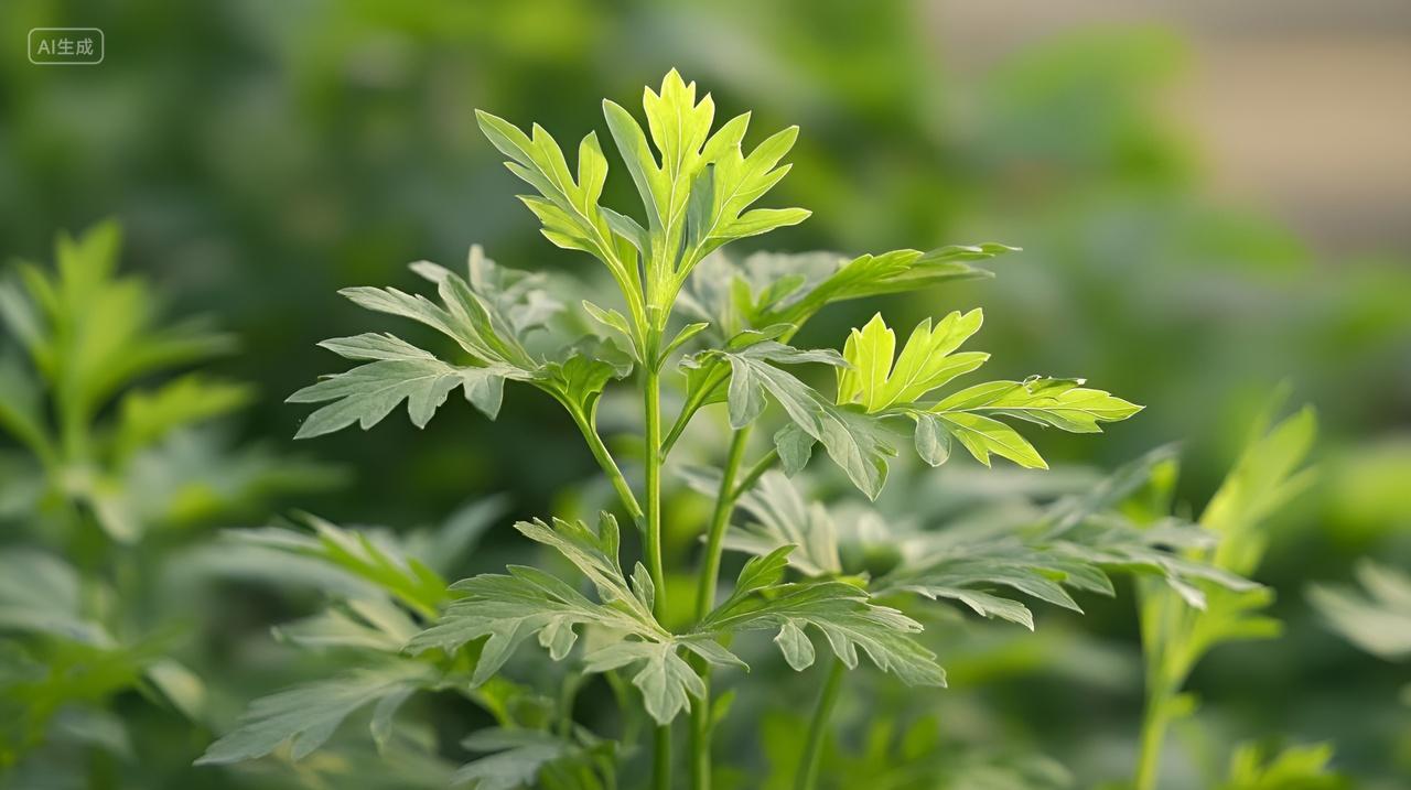 清明节艾草实拍图绿色植物中草药