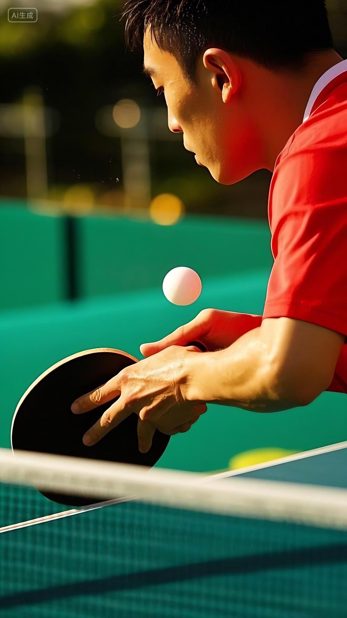 体育运动打乒乓球AI
