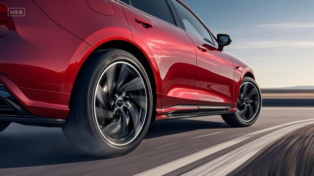 展现动感的汽车图片主体是一辆红色跑车