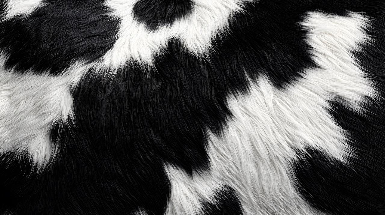 黑白奶牛皮毛纹理自然图案