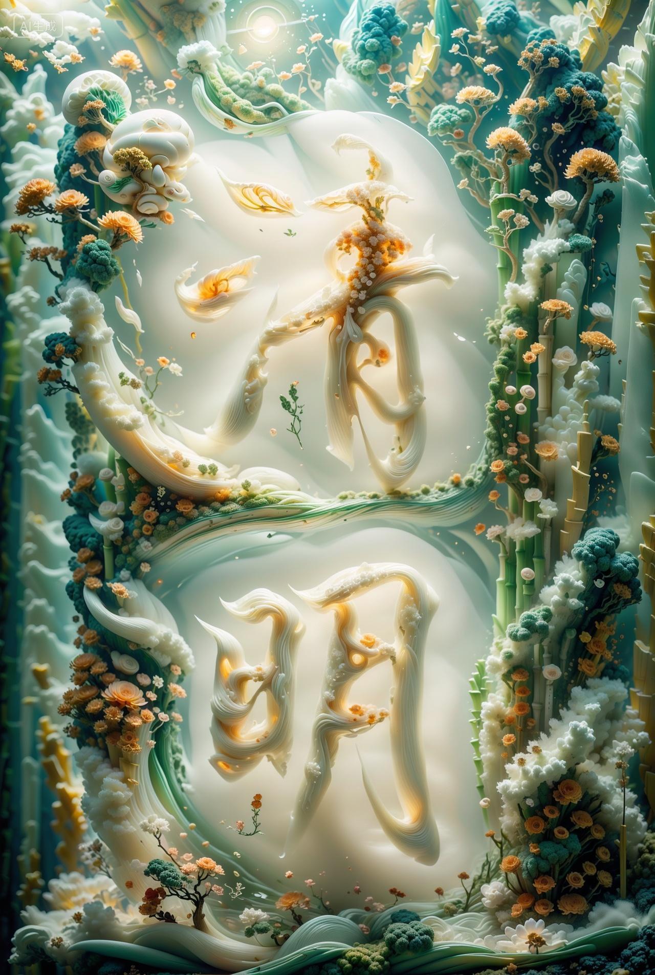 清明节创意字体中国传统节气立体字图片