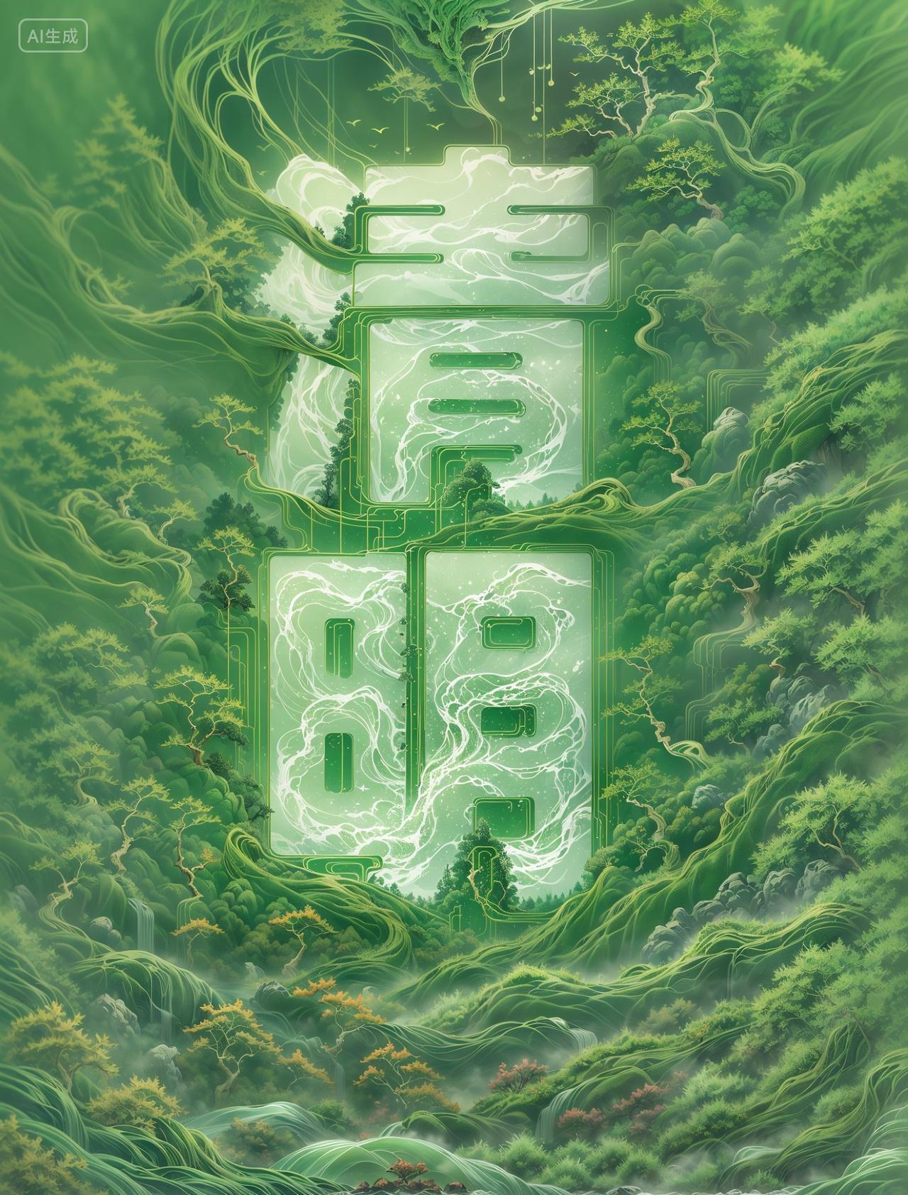 清明节创意字体中国传统节气立体字图片