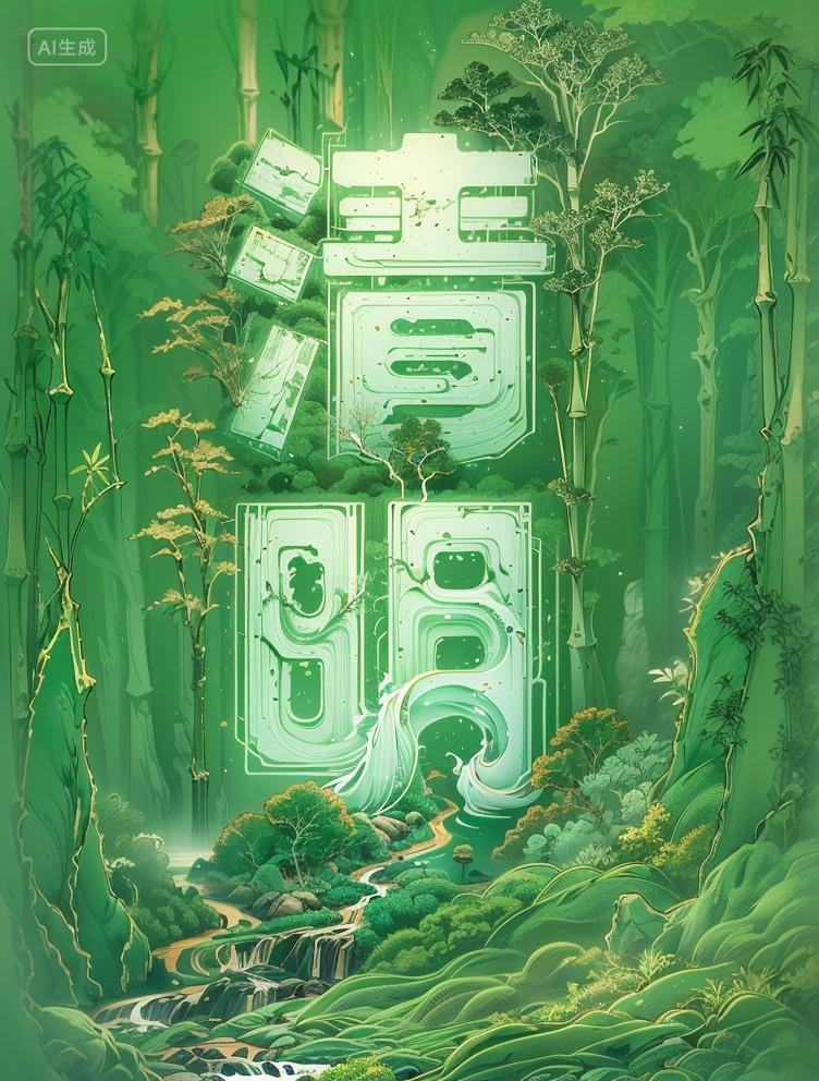 清明节创意字体中国传统节气立体字图片