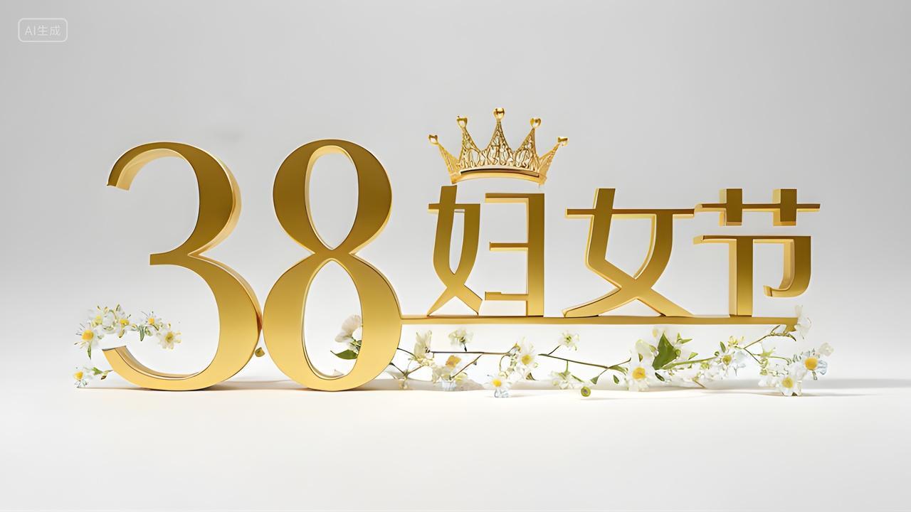 38妇女节女王节女神节皇冠艺术字
