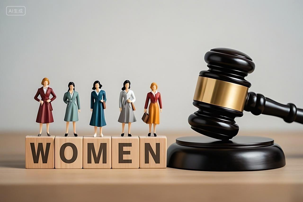 妇女节创意背景五个不同着装的女性人偶