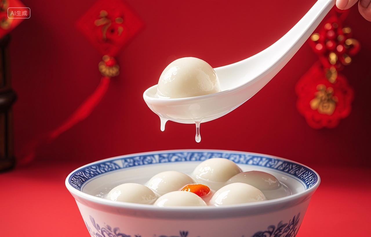 正月十五元宵节喜庆吃汤圆