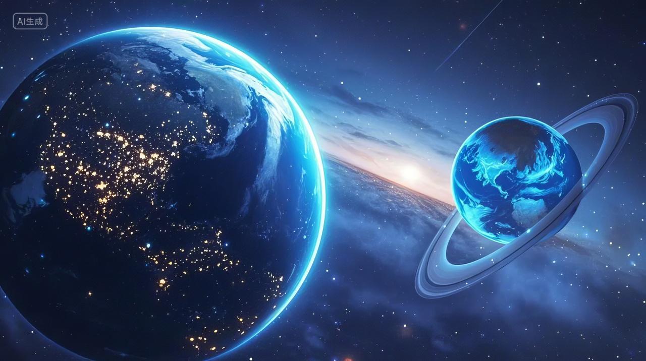 宇宙星球星系地球空间光晕科幻未来感电脑壁纸天文学宇宙地球恒星行星星体