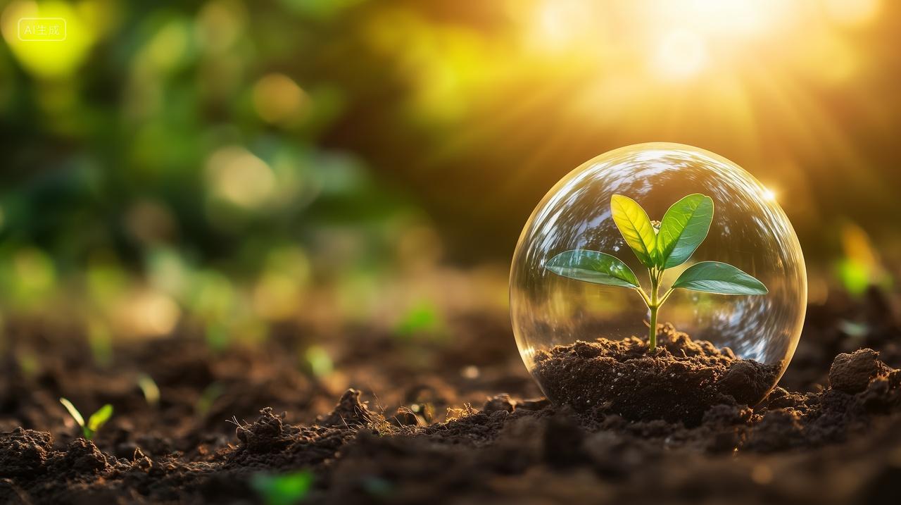 一颗嫩芽嫩苗在阳光雨露下茁壮成长的企业文化励志向上生命力突破拼搏积极顽强精神