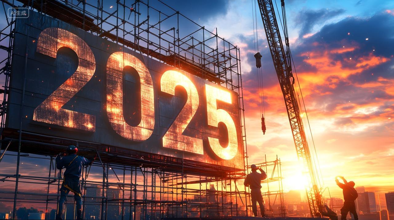 朝阳日出日落下的2025新起点新希望企业文化企业精神励志拼搏奋斗