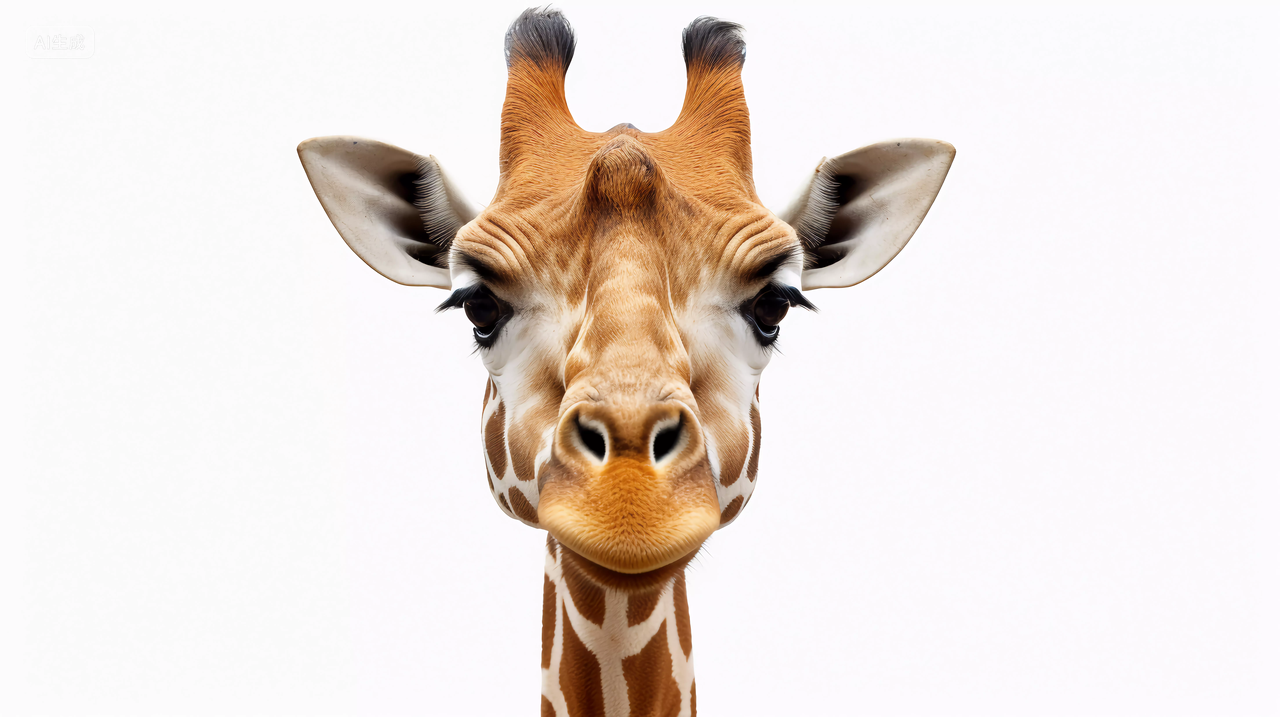 大自然野生动物长颈鹿长长的脖子