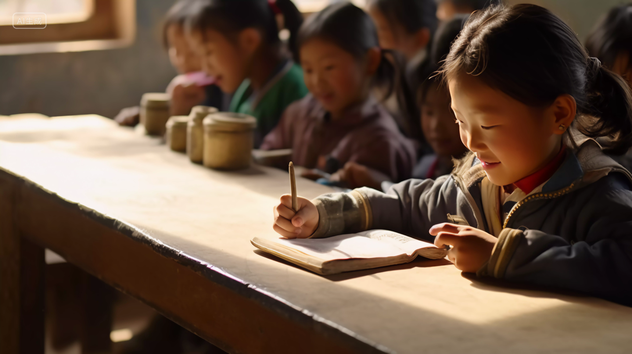 乡村小学生欢乐的童年课堂希望工程希望小学校园开学季教育学生学习成长