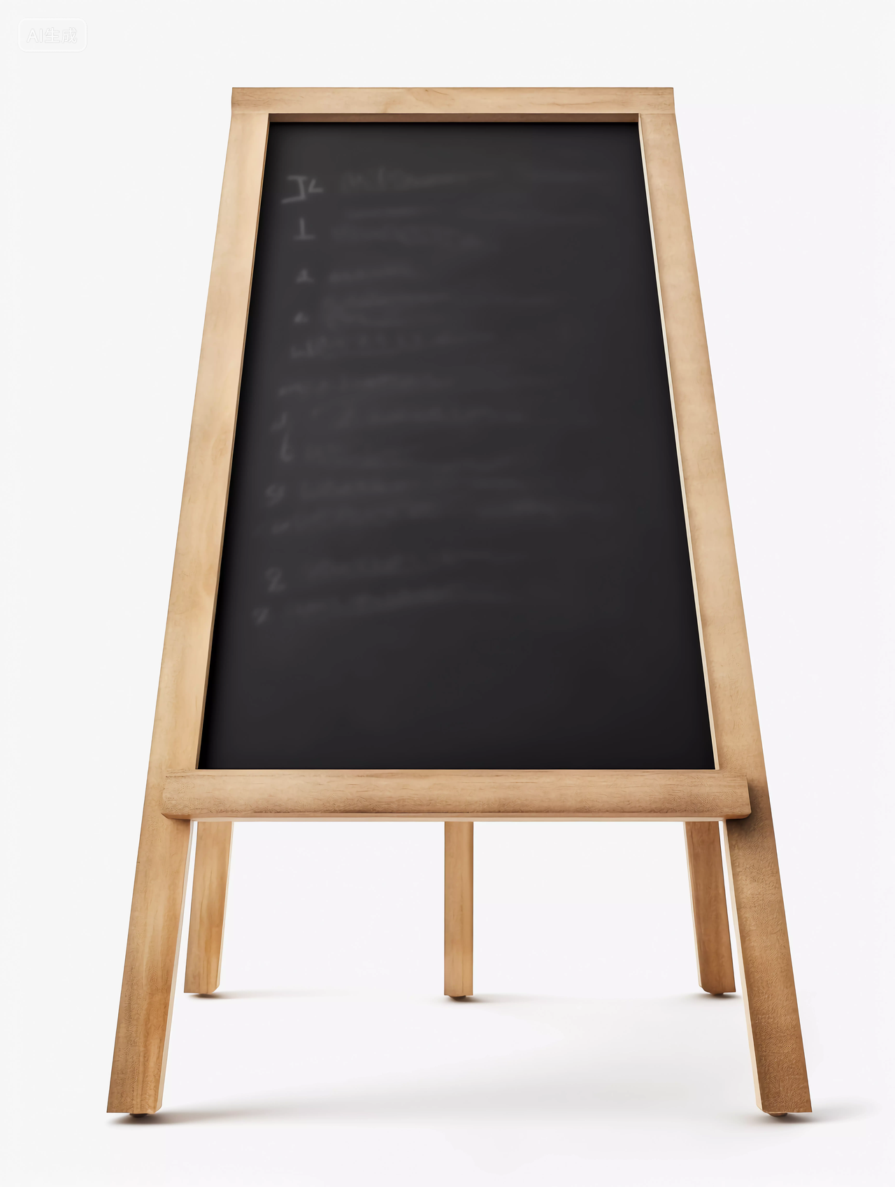 咖啡馆菜单公告折叠的空白菜单小黑板