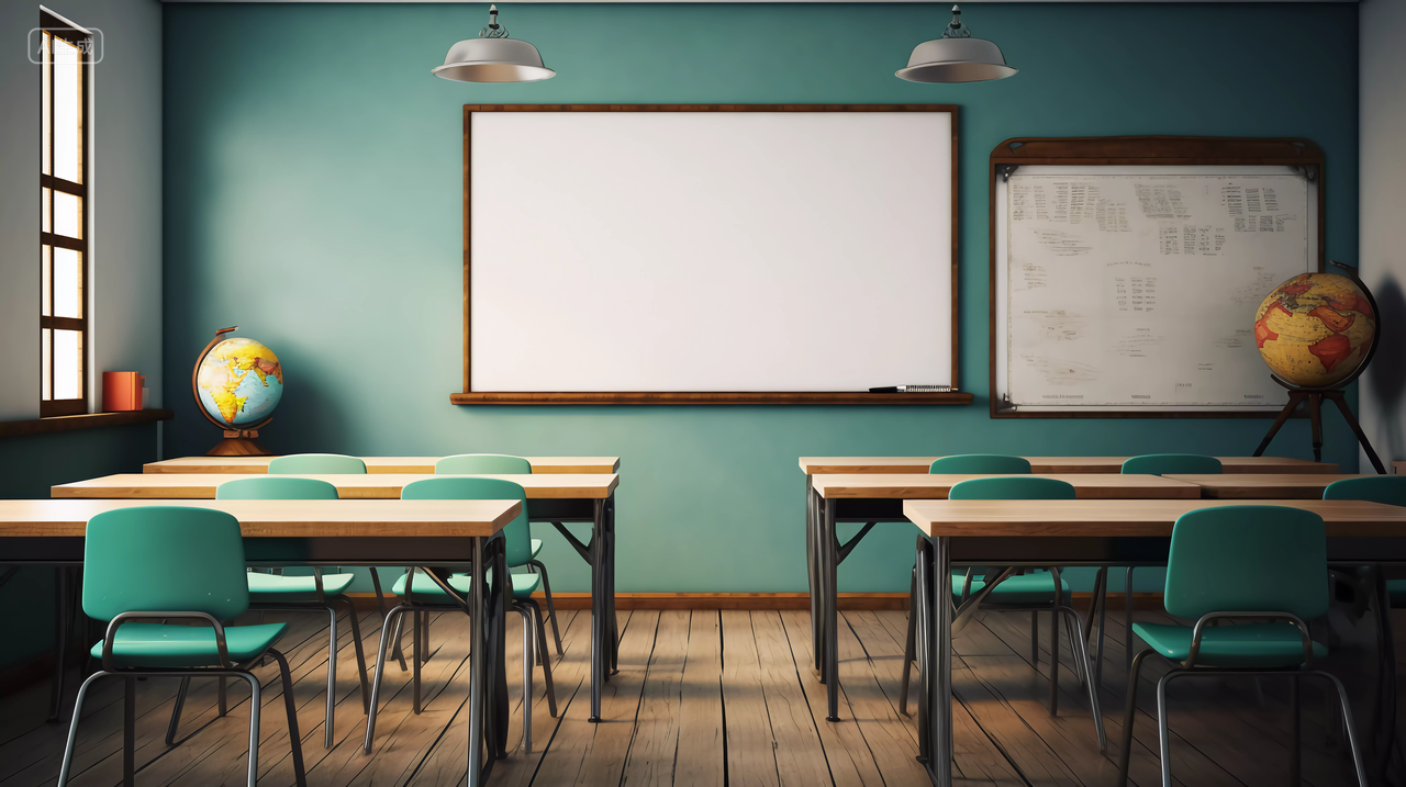 空旷的教室学校校园黑板课桌座位开学季教育学生学习成长