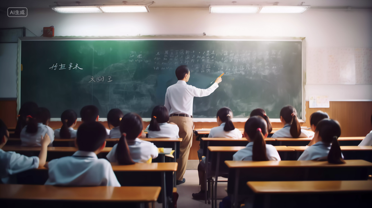 毕业季教室毕业季校园青春毕业季毕业季学校毕业季校园青春毕业季老师正在教室里给学生孩子们上课的场景学校校园黑板课桌座位开学季教育学生学习成长