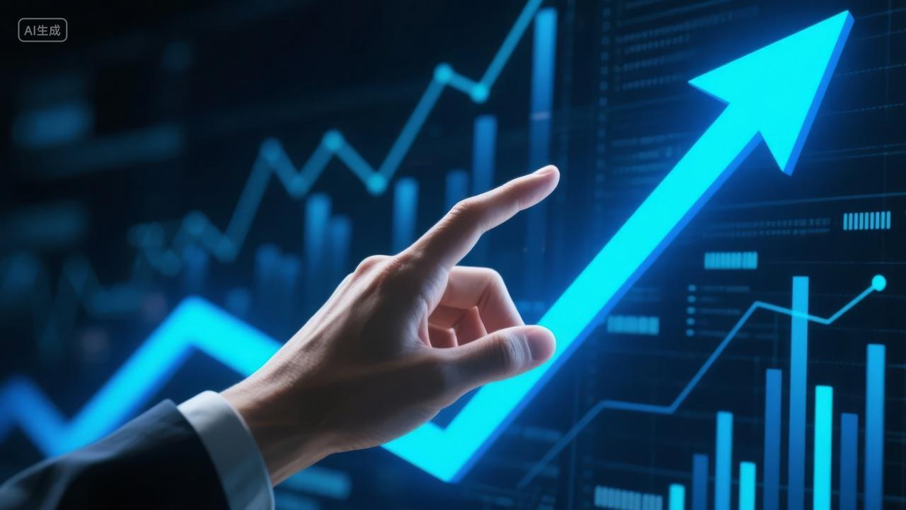 金融投资股市数据分析财富增长商务背景