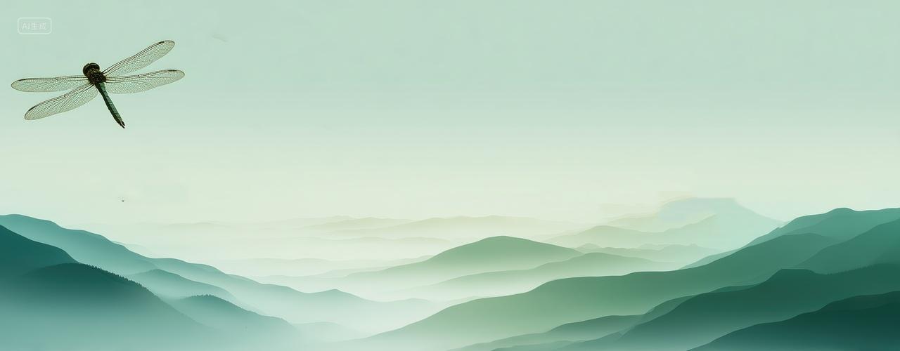 青山水墨山水画二十四节气小暑夏至海报背景