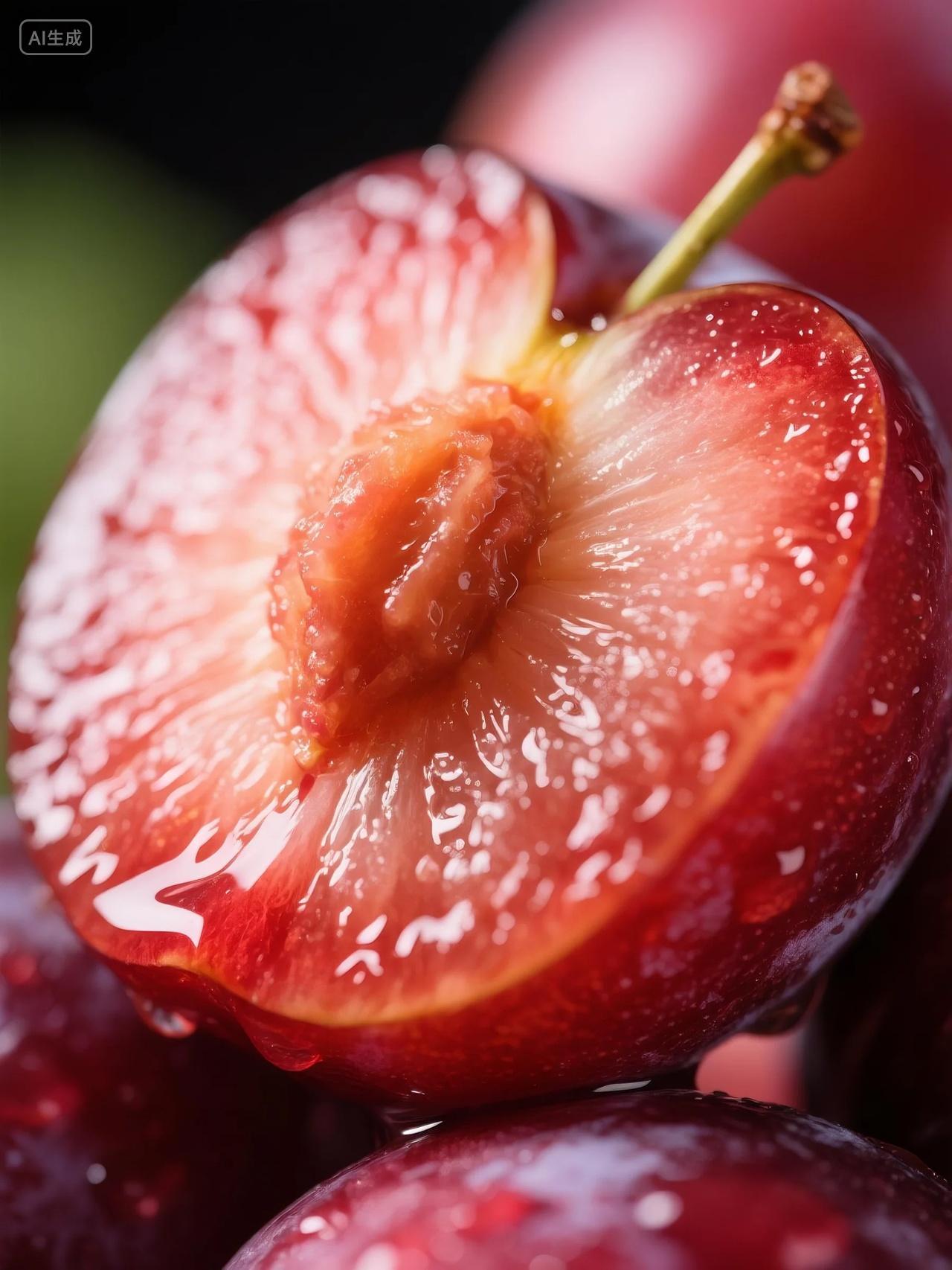 三华李水果高清图片特写摄影