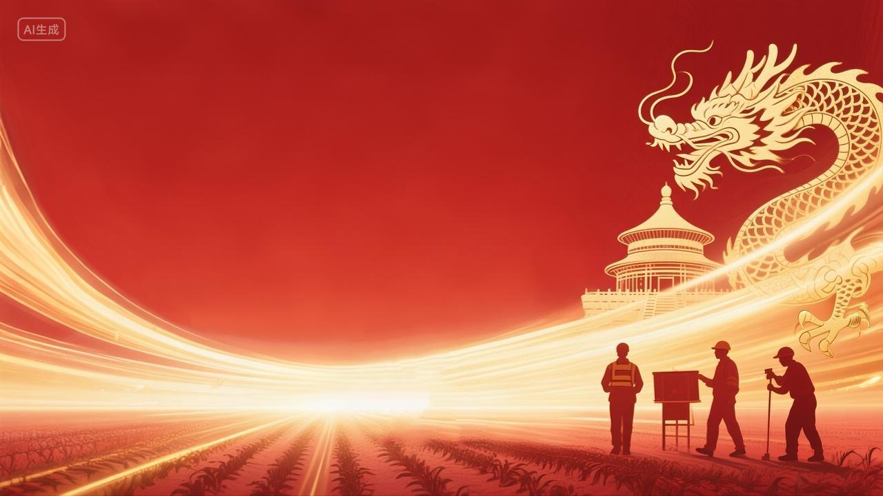 简约大气红金色党政风背景