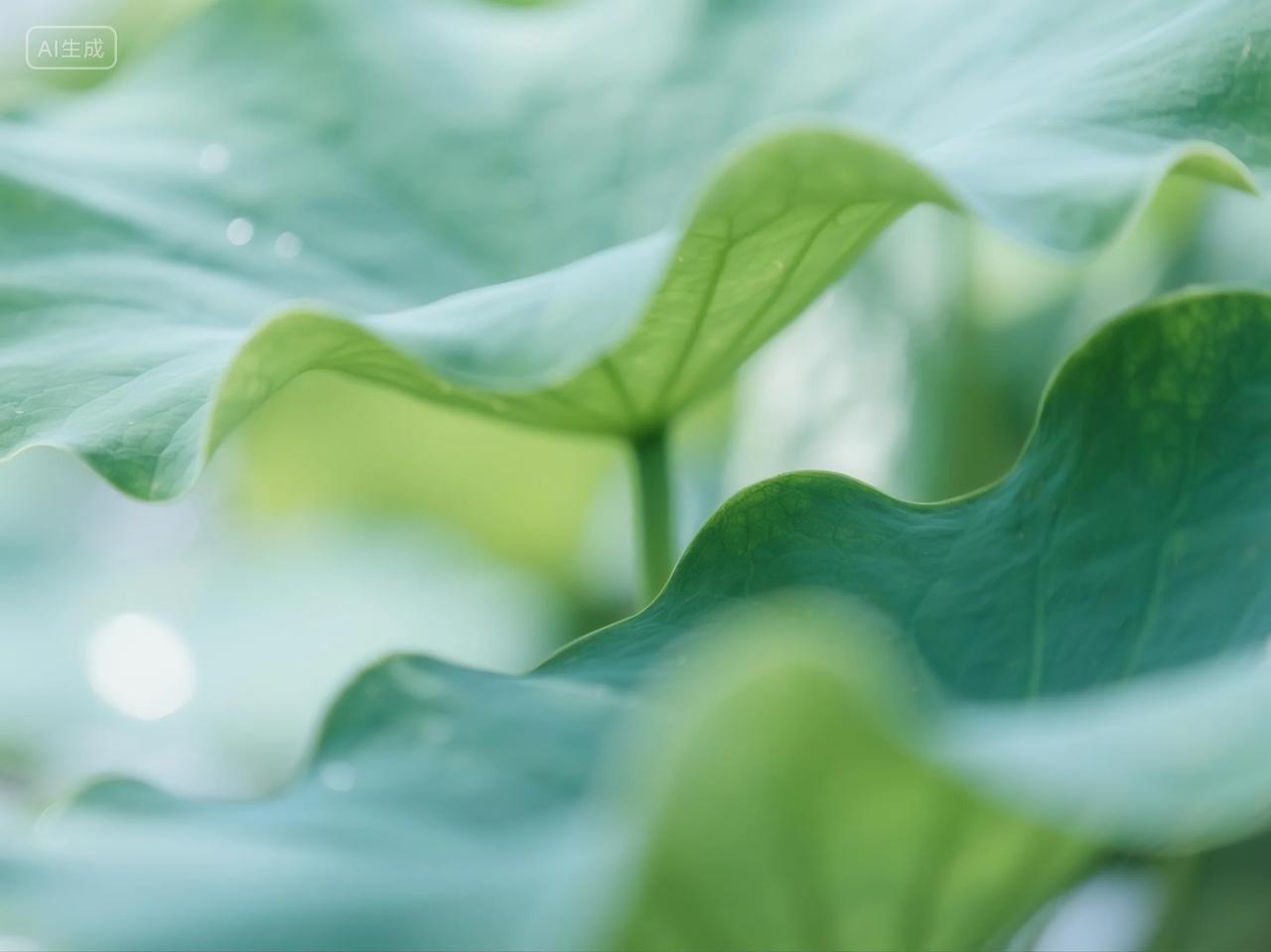 碧绿叠翠荷叶高清摄影