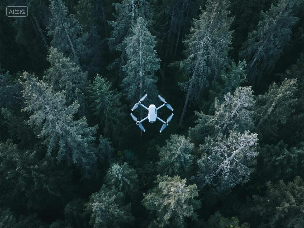 无人机森林巡防航拍