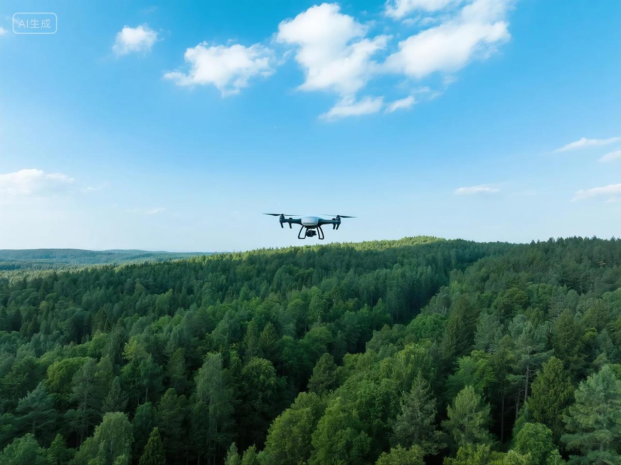 无人机森林巡防监测应用图片