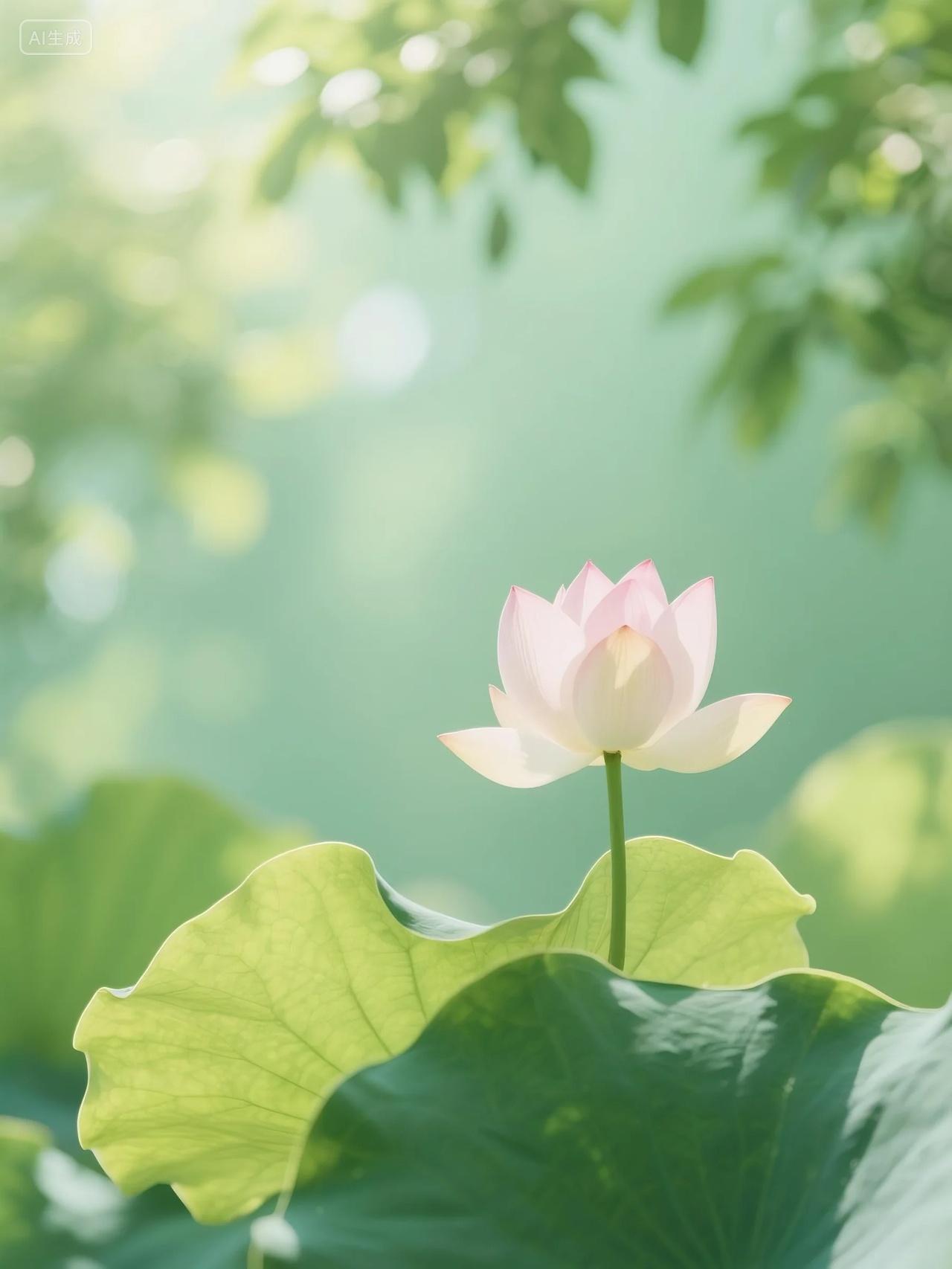 夏至荷花荷塘背景摄影图