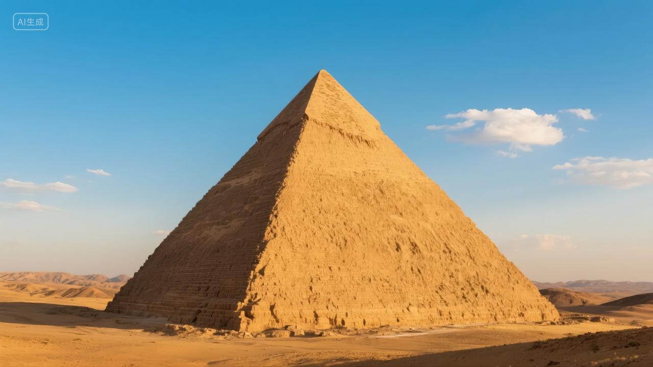 埃及金字塔沙漠古文明历史旅游地标背景图