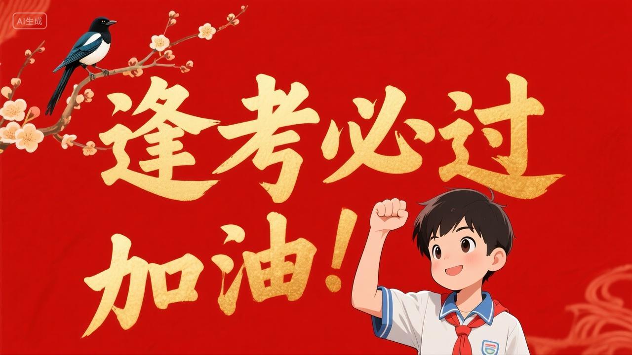 学生逢考必过加油画面