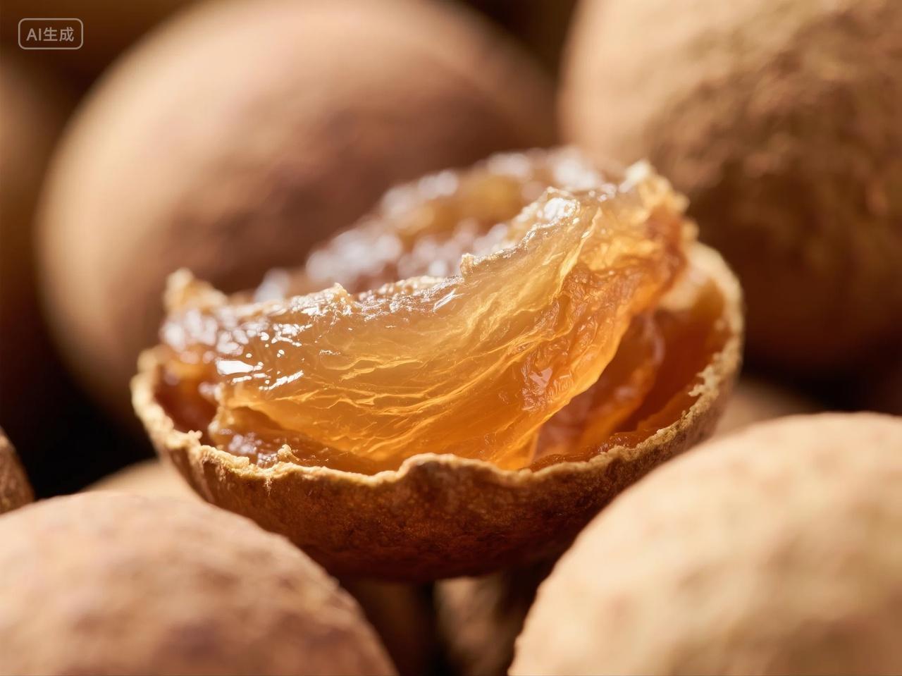 高清龙眼干龙眼肉摄影图