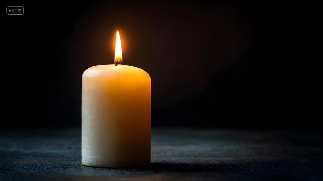 烛光点燃黑暗温暖宁静氛围背景意境静物图