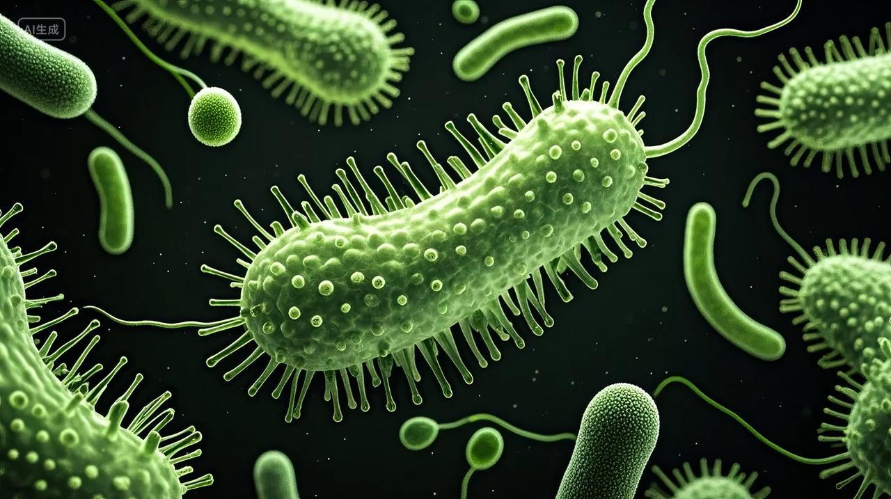 细菌病毒微生物显微观察科研医疗卫生背景