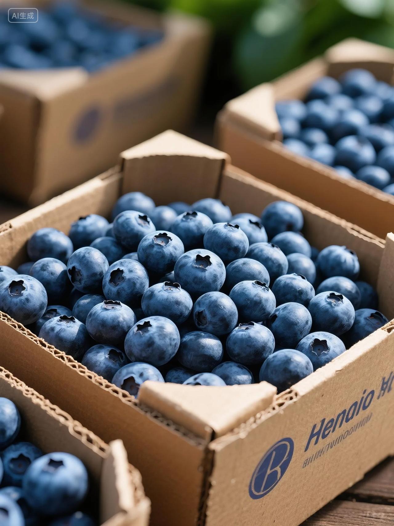 蓝莓上市高清摄影图