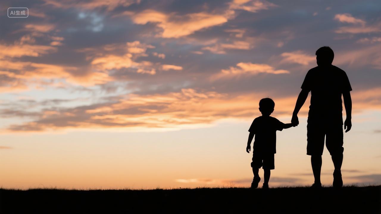 父亲节剪影背景