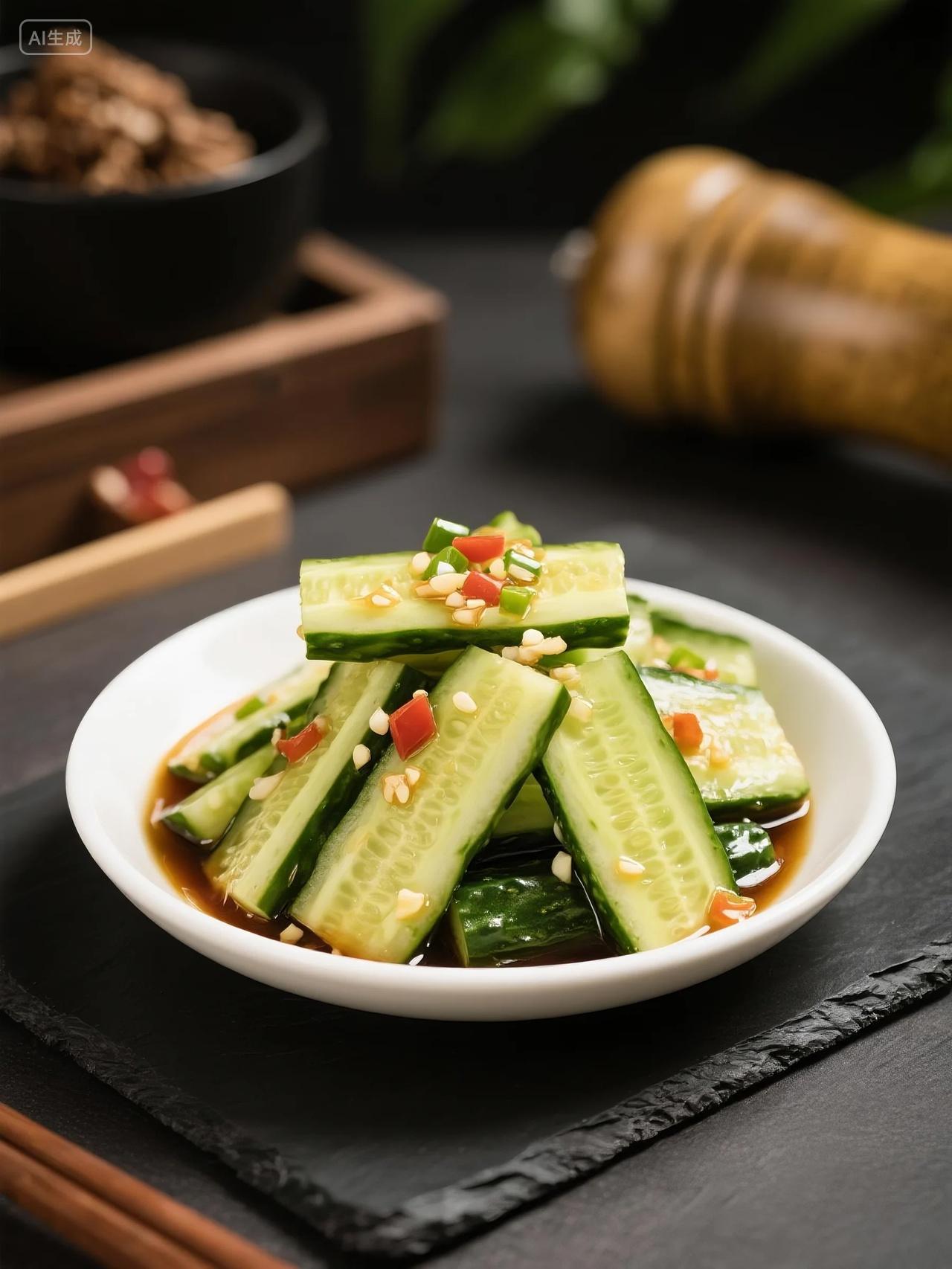 酸辣拍青瓜图片摄影