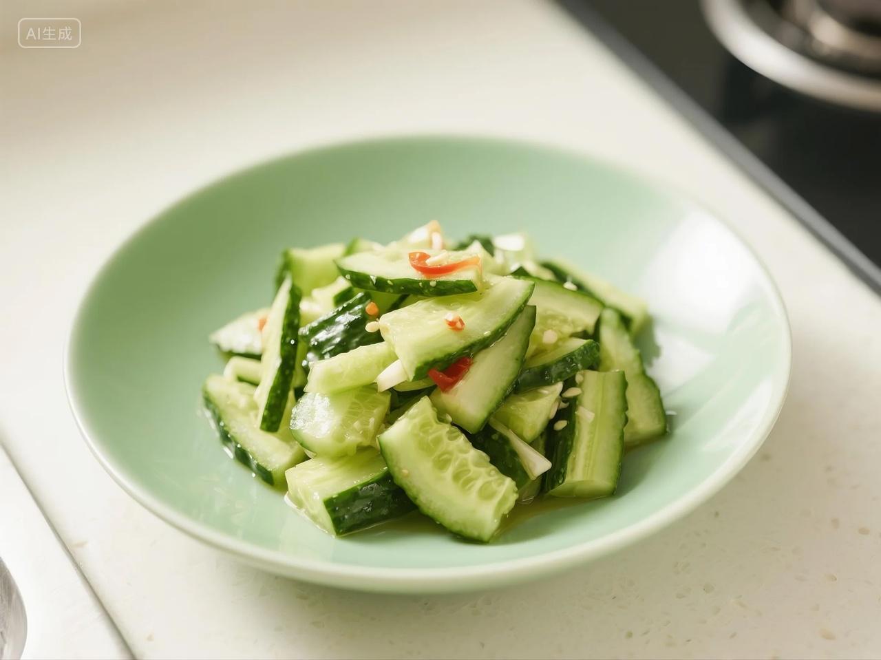 凉拌青瓜摄影图