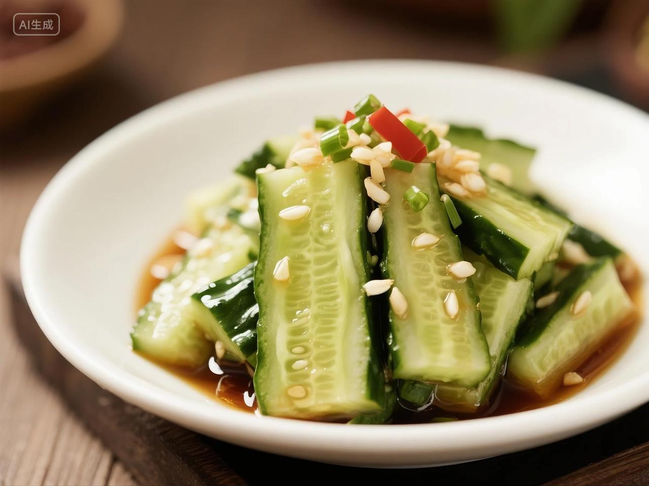 凉拌青瓜美食图片