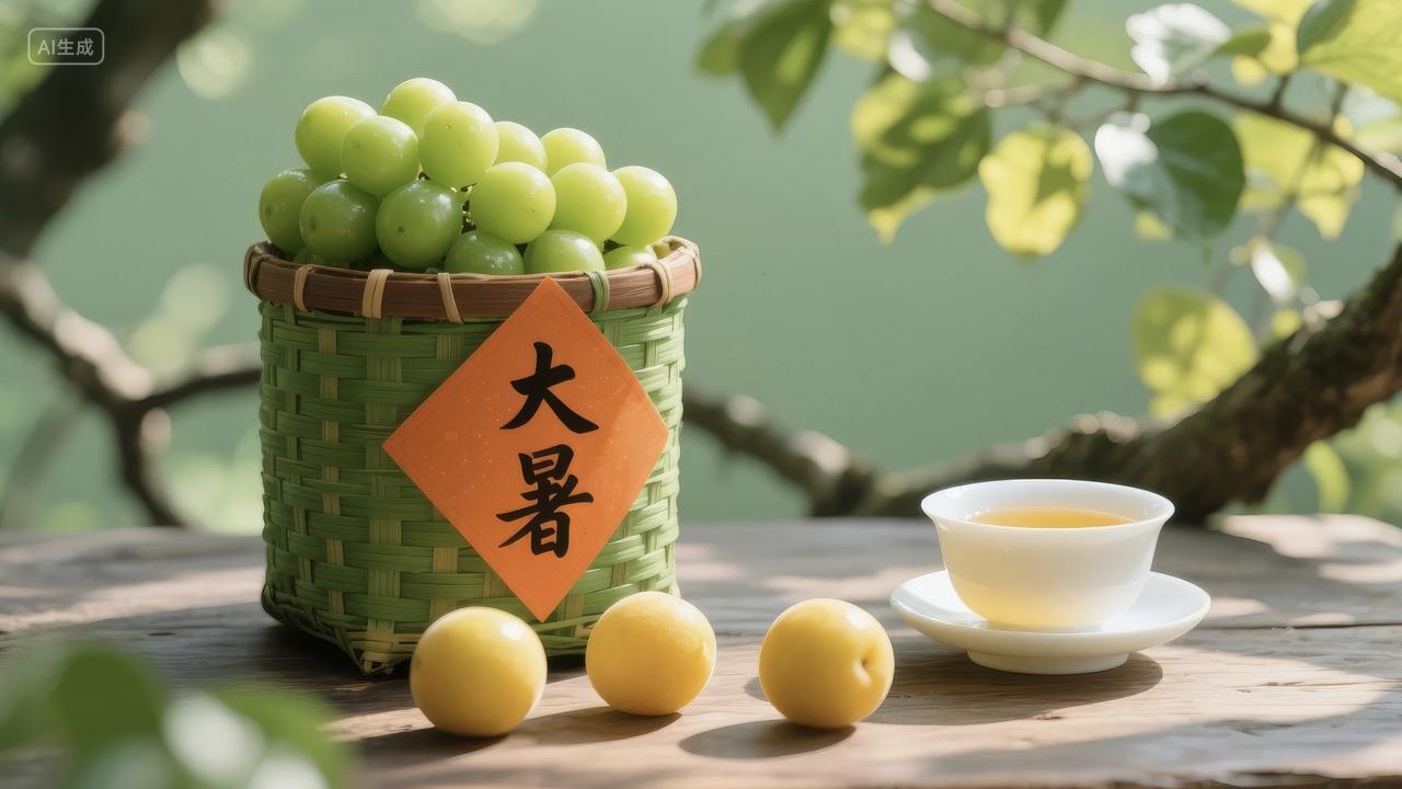 大暑时节一筐葡萄与一杯清茶