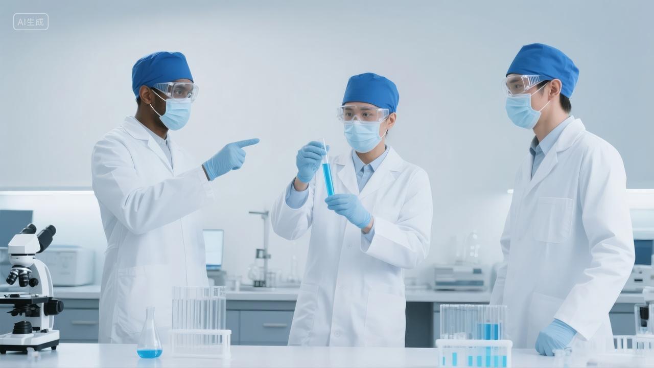 医疗科研科学家实验室化学实验研发背景