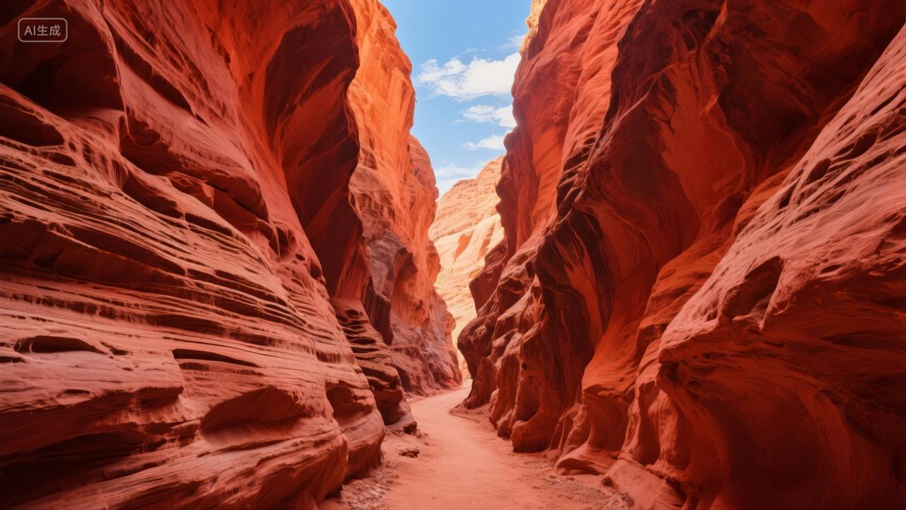 羚羊谷峡谷地质奇观探险旅游自然风光背景