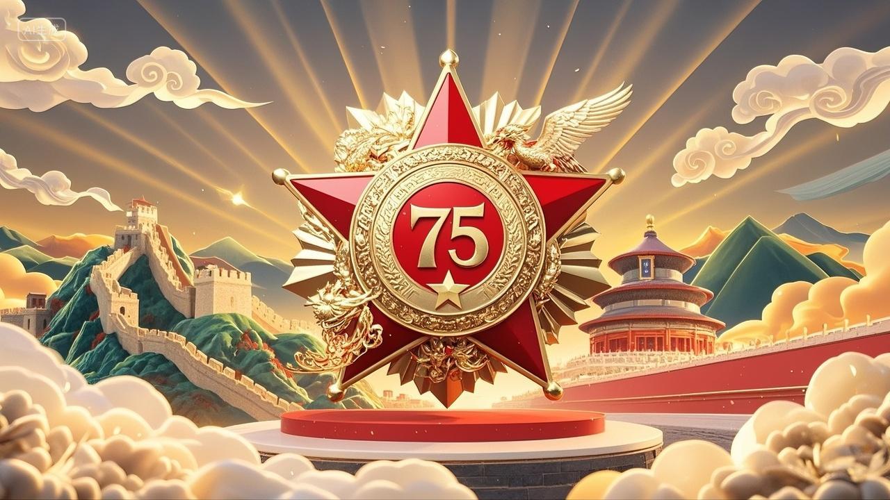 75周年纪念红星中国风元素