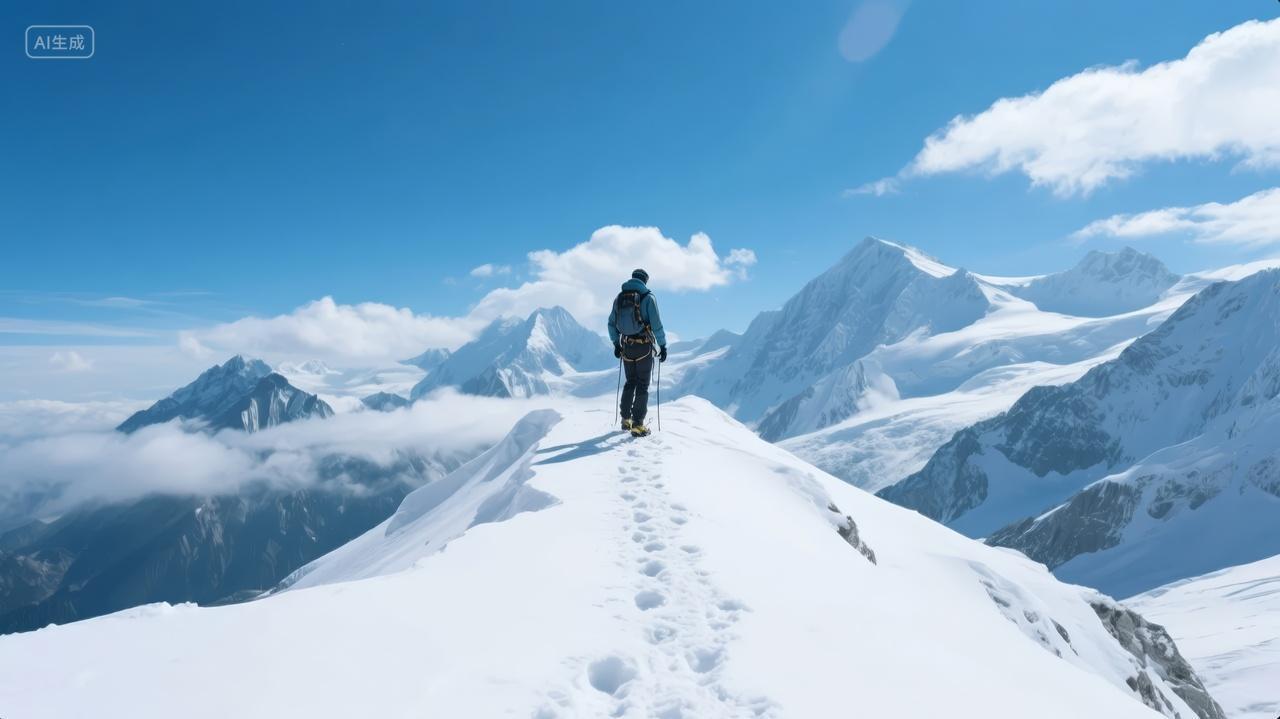 立冬节气登山徒步成功企业文化年会背景