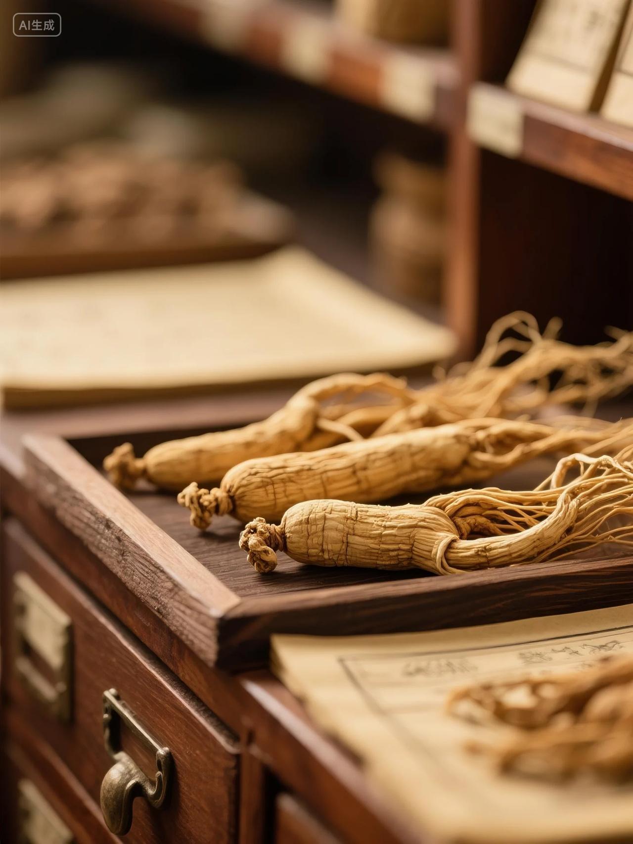 人参药材高清摄影