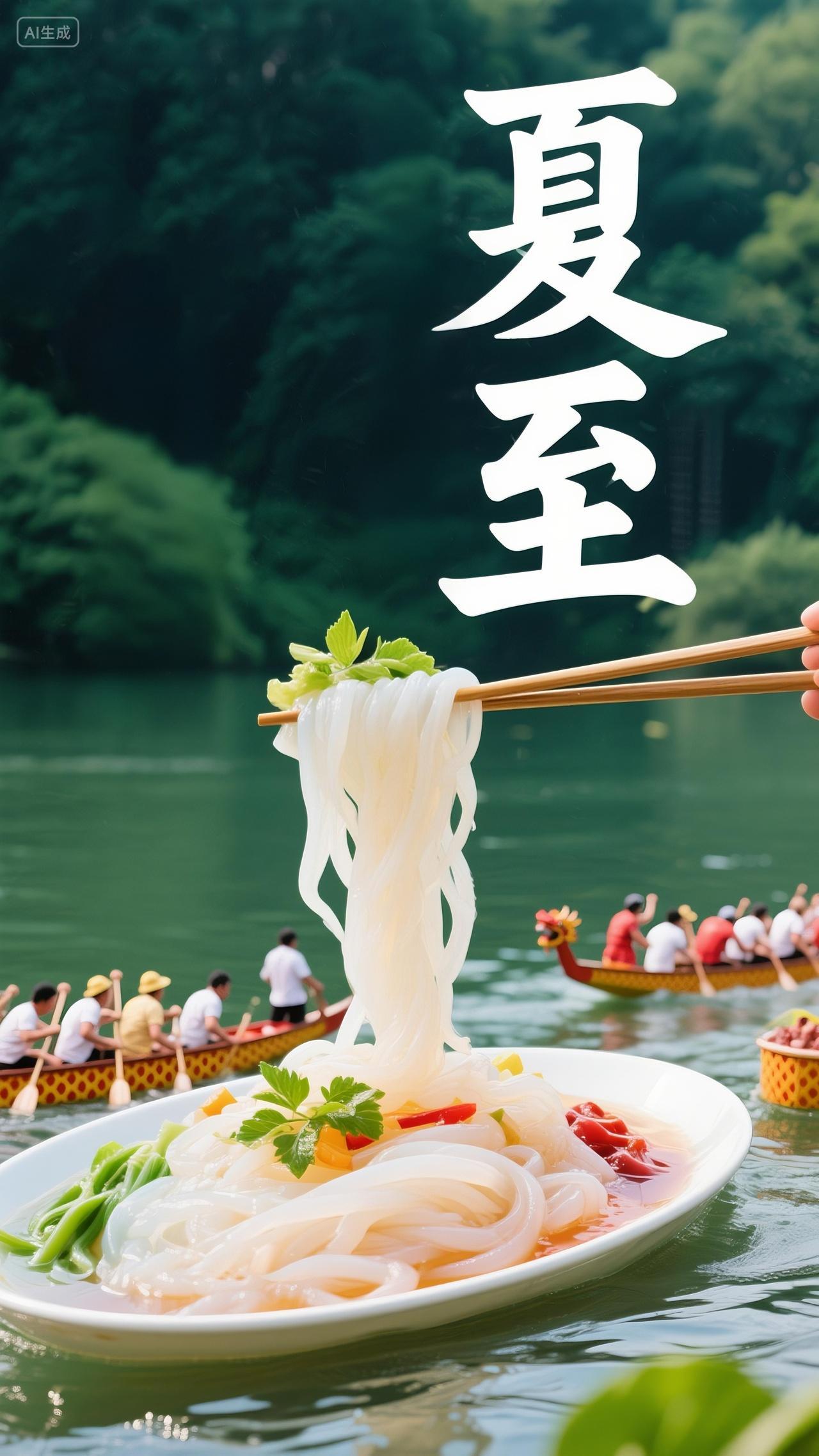 夏至节气美食凉粉背景图片