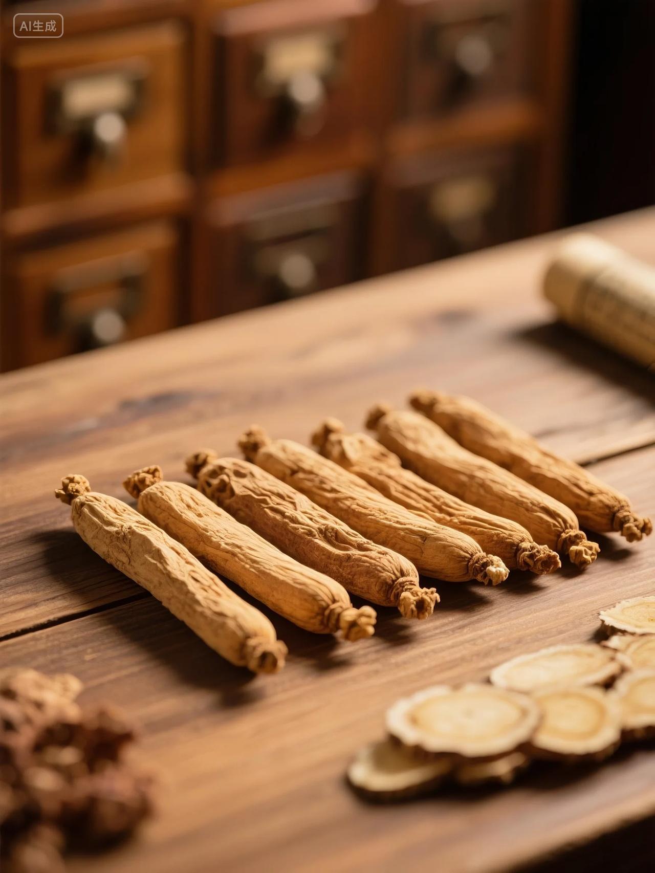 滋补中药高丽参高清图片