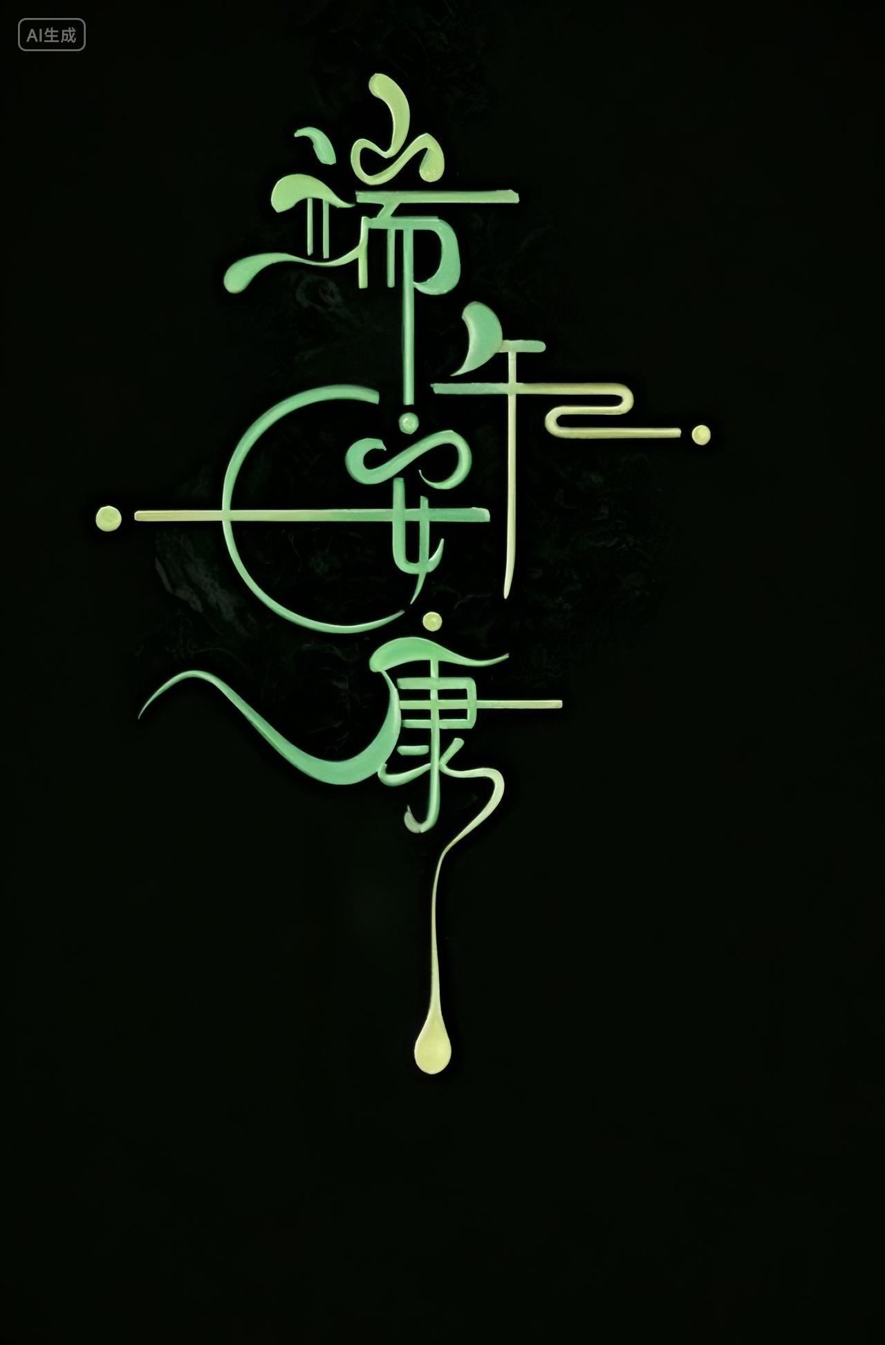 “端午安康”艺术字素材