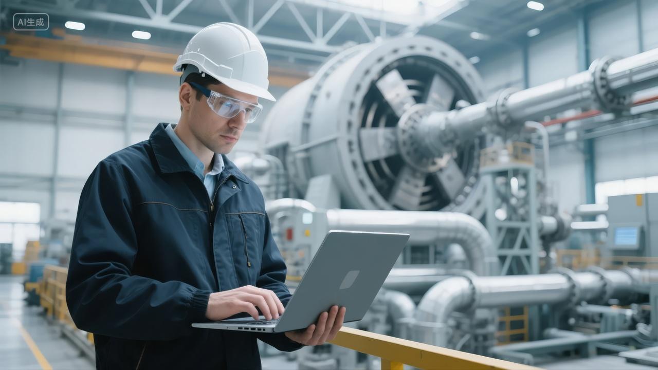 劳动节工程师工厂设备检测工业智造生产背景