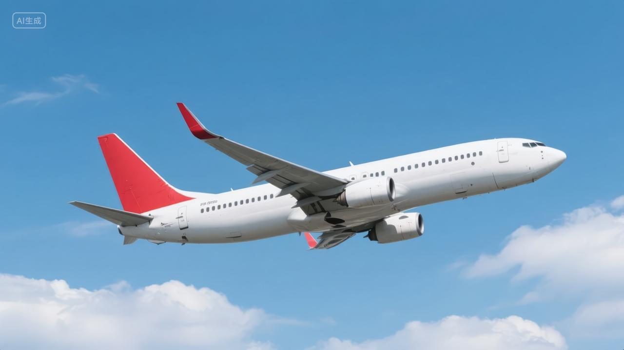 飞机飞行蓝天白云航空旅行商务出行背景图